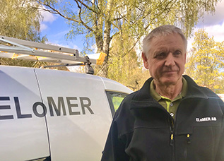 Lasse Johansson, elektriker på ELoMer